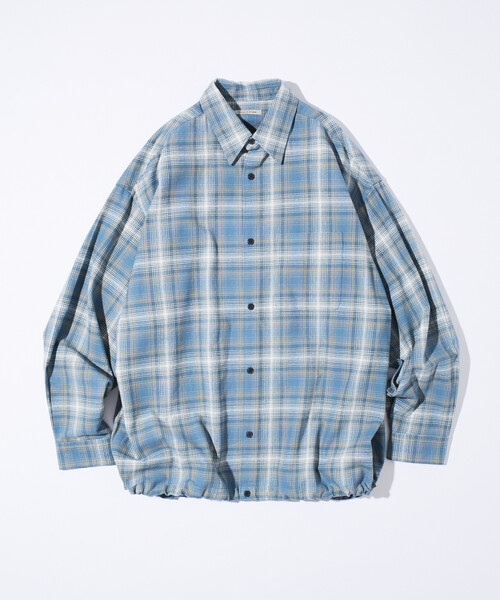 FREAK'S STORE(フリークスストア)の「限定展開 ワイドシルエット オンブレチェック スピンドル シャツ(シャツ/ブラウス・メンズ・ブラウン/ブルー/ブラック/オリーブ・LARGE/MEDIUM/SMALL)」の10枚目の写真