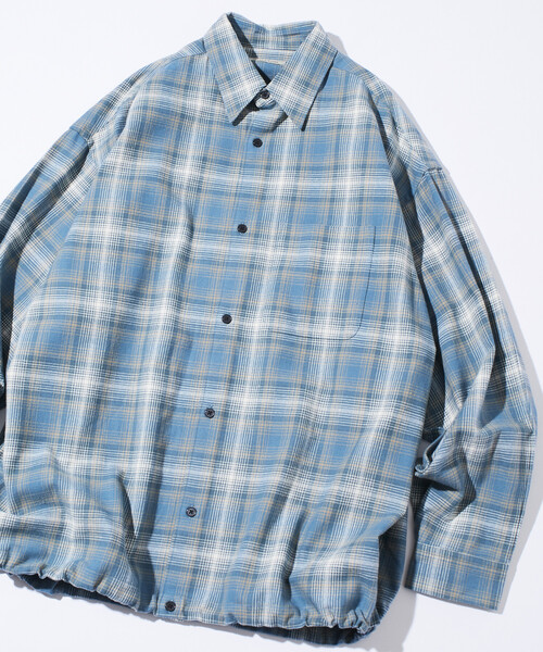FREAK'S STORE(フリークスストア)の「限定展開 ワイドシルエット オンブレチェック スピンドル シャツ(シャツ/ブラウス・メンズ・ブラウン/ブルー/ブラック/オリーブ・LARGE/MEDIUM/SMALL)」の11枚目の写真