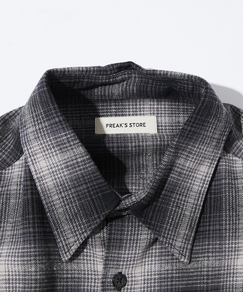 FREAK'S STORE(フリークスストア)の「限定展開 ワイドシルエット オンブレチェック スピンドル シャツ(シャツ/ブラウス・メンズ・ブラウン/ブルー/ブラック/オリーブ・LARGE/MEDIUM/SMALL)」の15枚目の写真