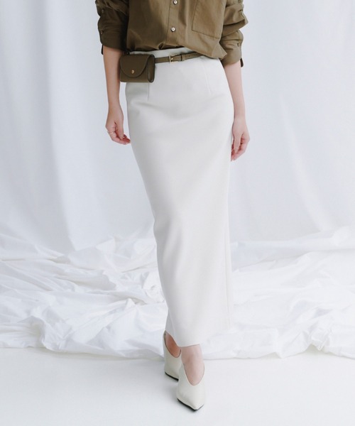 カットジョーゼットタイトスカート（スカート）｜anuans（アニュアンス