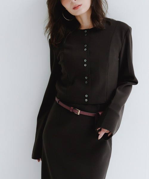 カットジョーゼットタイトスカート（スカート）｜anuans（アニュアンス