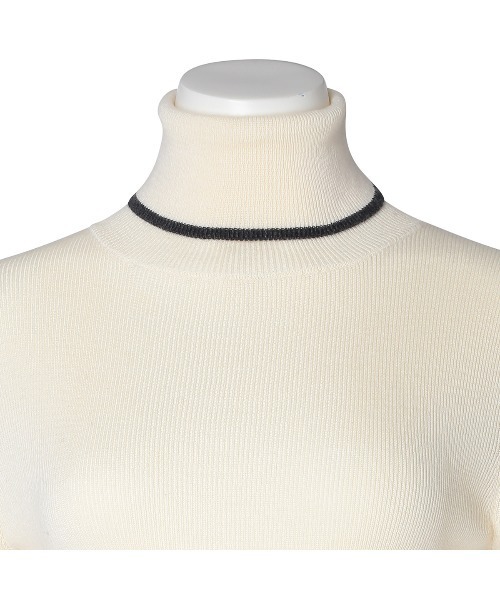KID BLUE（キッドブルー）の「キッドブルー -２５コットンリブ -長袖トップス -KRCN535 -kidblue（ニット/セーター・レディース・アイボリー/チャコールグレー・M）」の12枚目の写真