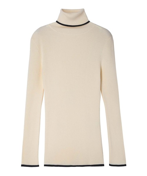 KID BLUE（キッドブルー）の「キッドブルー -２５コットンリブ -長袖トップス -KRCN535 -kidblue（ニット/セーター・レディース・アイボリー/チャコールグレー・M）」の9枚目の写真