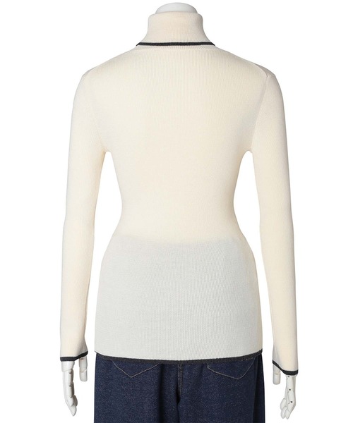 KID BLUE（キッドブルー）の「キッドブルー -２５コットンリブ -長袖トップス -KRCN535 -kidblue（ニット/セーター・レディース・アイボリー/チャコールグレー・M）」の11枚目の写真