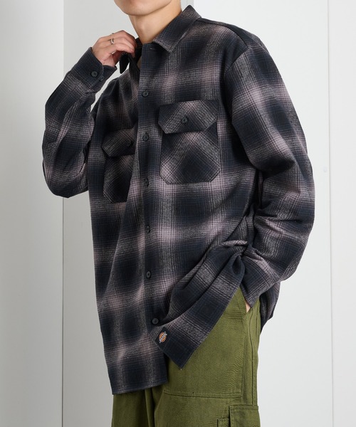 Dickies(ディッキーズ)の「【Dickies】ピーチツイルワークシャツ 5422-9100(シャツ/ブラウス・メンズ・ブラック/チャコールグレー/ブラウン・LL/M/L)」の12枚目の写真