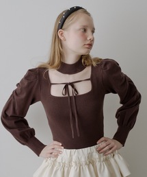 HEIREN（ヘイレーン）の「【HEIREN】チョーカー付きパワショルリブニット（ニット/セーター）」