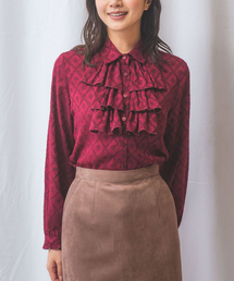 NARACAMICIE（ナラカミーチェ）の「【NARACAMICIE】カットジャガード3段フリル長袖ブラウス（シャツ/ブラウス）」