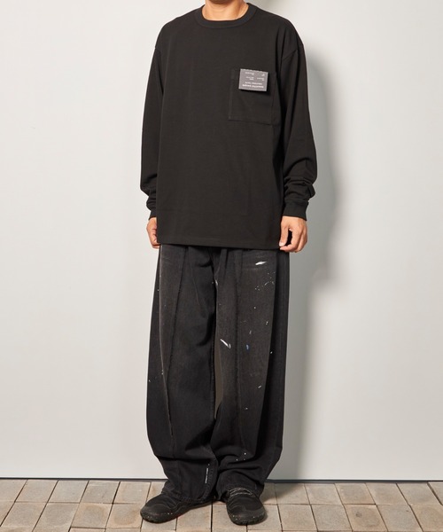 beautiful people（ビューティフルピープル）の「beautiful people　 suvin compact jersey big QOL（Tシャツ/カットソー・メンズ・オフホワイト/ブラック・42）」の2枚目の写真