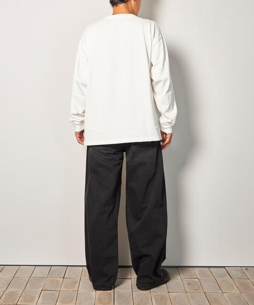 beautiful people（ビューティフルピープル）の「beautiful people　 suvin compact jersey big QOL（Tシャツ/カットソー・メンズ・オフホワイト/ブラック・42）」の4枚目の写真