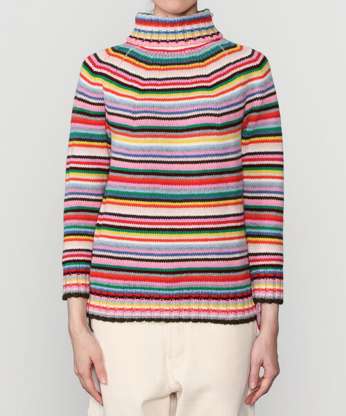 LA FETICHE | マルチボーダー タートルネックニット WOMEN（ニット