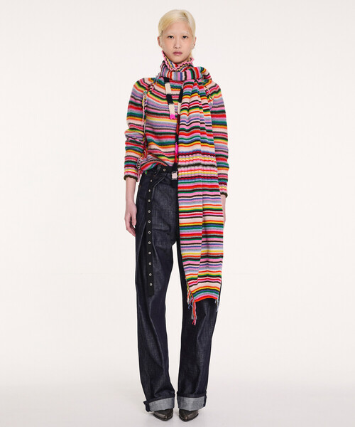 LA FETICHE | マルチボーダー タートルネックニット WOMEN（ニット