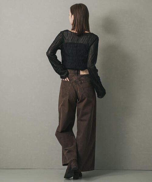 SENSE OF PLACE by URBAN RESEARCH（センスオブプレイスバイアーバンリサーチ）の「ウェーブパターンジャガードトップ（Tシャツ/カットソー・レディース・ブラウン/ブラック/アイボリー・ONE）」の14枚目の写真