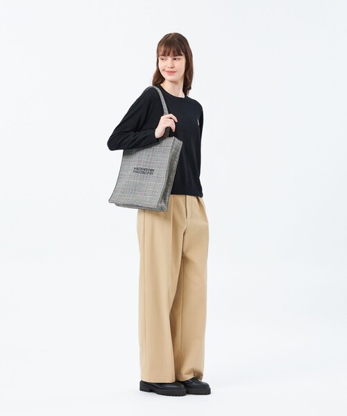 MACKINTOSH PHILOSOPHY（ﾏｯｷﾝﾄｯｼｭ ﾌｨﾛｿﾌｨｰ）の「チェックツイードロゴトート（トートバッグ・レディース・ブラウン/グレー系その他2・FREE）」の5枚目の写真