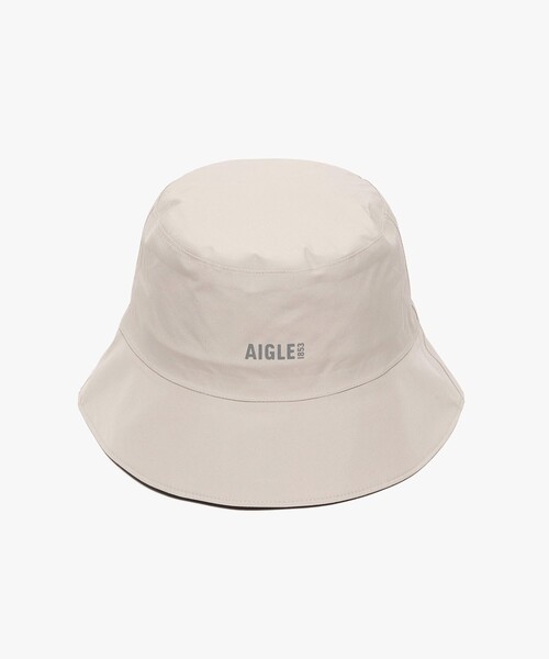 AIGLE（エーグル）の「GORE-TEX ゴアテックス ワンポイントロゴ バケットハット（ハット・レディース・モスグリーン/ブラック/アイボリー・L/S/M）」の5枚目の写真