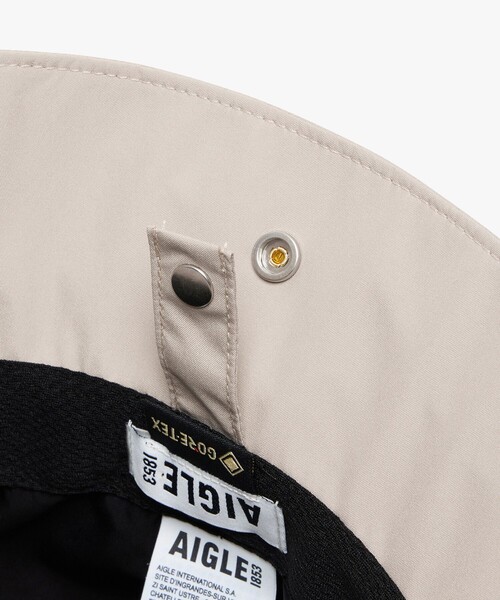AIGLE（エーグル）の「GORE-TEX ゴアテックス ワンポイントロゴ バケットハット（ハット・レディース・モスグリーン/ブラック/アイボリー・L/S/M）」の6枚目の写真