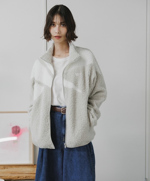 Reebok(リーボック)の「Reebok/ CLASSIC VECTOR BOA JACKET ジャケット M 秋服 冬服(ブルゾン・メンズ・グレー/ブラック/ベージュ・L/XL/M/S)」の1枚目の写真