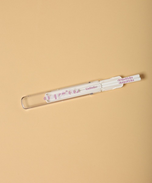 LAKOLE（ラコレ）の「【らこれキッズ】ブロックロゴ箸セット / 599200（カトラリー・キッズ・チャコール/アイボリー・FREE）」の2枚目の写真