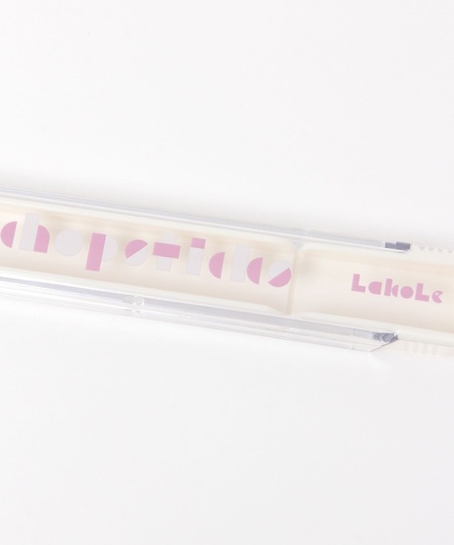 LAKOLE（ラコレ）の「【らこれキッズ】ブロックロゴ箸セット / 599200（カトラリー・キッズ・チャコール/アイボリー・FREE）」の6枚目の写真