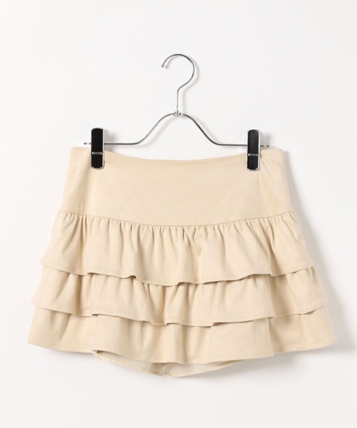 3.3 Field Trip （3.3フィールドトリップ）の「3.3 Field Trip／フェイクスウェードフリルスカート（スカート・レディース・アイボリー/ブラウン・FREE）」の21枚目の写真