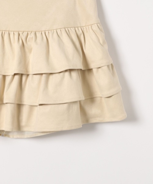 3.3 Field Trip （3.3フィールドトリップ）の「3.3 Field Trip／フェイクスウェードフリルスカート（スカート・レディース・アイボリー/ブラウン・FREE）」の7枚目の写真