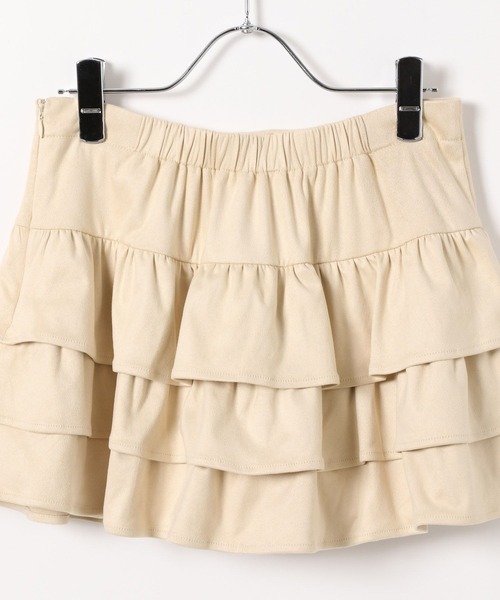 3.3 Field Trip （3.3フィールドトリップ）の「3.3 Field Trip／フェイクスウェードフリルスカート（スカート・レディース・アイボリー/ブラウン・FREE）」の5枚目の写真