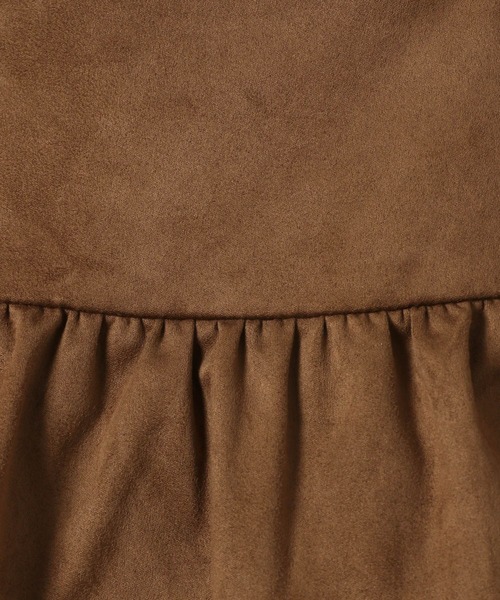 3.3 Field Trip （3.3フィールドトリップ）の「3.3 Field Trip／フェイクスウェードフリルスカート（スカート・レディース・アイボリー/ブラウン・FREE）」の6枚目の写真