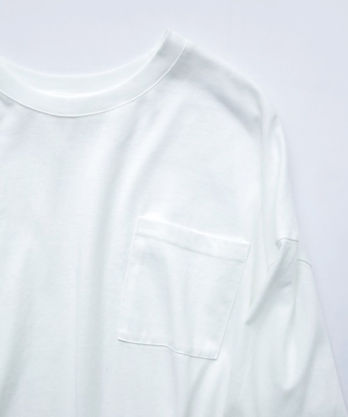 Crisp（クリスプ）の「ロングスリーブポケットTシャツ（Tシャツ/カットソー・レディース・ホワイト/ブラウン・FREE）」の19枚目の写真