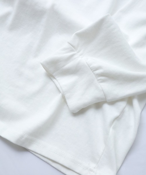 Crisp（クリスプ）の「ロングスリーブポケットTシャツ（Tシャツ/カットソー・レディース・ホワイト/ブラウン・FREE）」の18枚目の写真