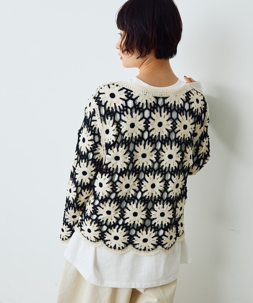 Crisp（クリスプ）の「ロングスリーブポケットTシャツ（Tシャツ/カットソー・レディース・ホワイト/ブラウン・FREE）」の22枚目の写真