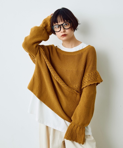 Crisp（クリスプ）の「ロングスリーブポケットTシャツ（Tシャツ/カットソー・レディース・ホワイト/ブラウン・FREE）」の20枚目の写真