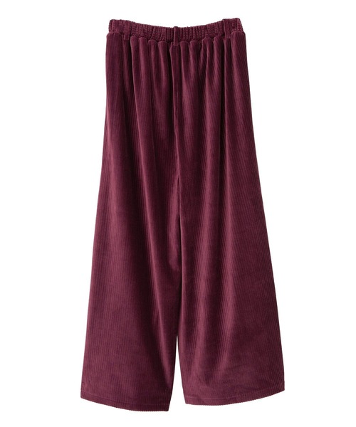 earth music&ecology（アースミュージックアンドエコロジー）の「コーデュロイタックパンツ（その他パンツ・レディース・アイボリー/ボルドー/ブラック・S/M）」の8枚目の写真