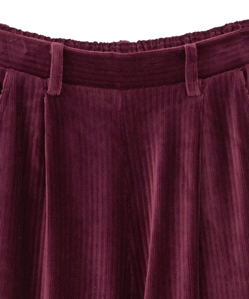 earth music&ecology（アースミュージックアンドエコロジー）の「コーデュロイタックパンツ（その他パンツ・レディース・アイボリー/ボルドー/ブラック・S/M）」の9枚目の写真