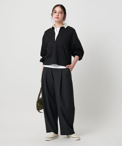 セール】【WEB限定】タックボリュームスリーブ ラガーシャツ（Tシャツ