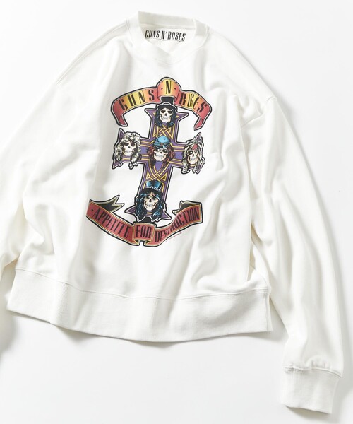 FREAK'S STORE(フリークスストア)の「【EXCLUSIVE】GUNS N ROSES ガンズ アンド ローゼス フロントプリント スウェット(スウェット・メンズ・ブラック/オフホワイト・MEDIUM/X-LARGE/LARGE)」の10枚目の写真