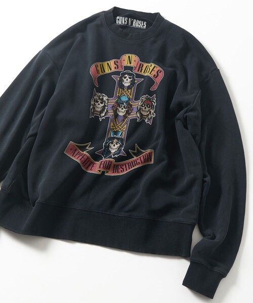 FREAK'S STORE(フリークスストア)の「【EXCLUSIVE】GUNS N ROSES ガンズ アンド ローゼス フロントプリント スウェット(スウェット・メンズ・ブラック/オフホワイト・MEDIUM/X-LARGE/LARGE)」の12枚目の写真