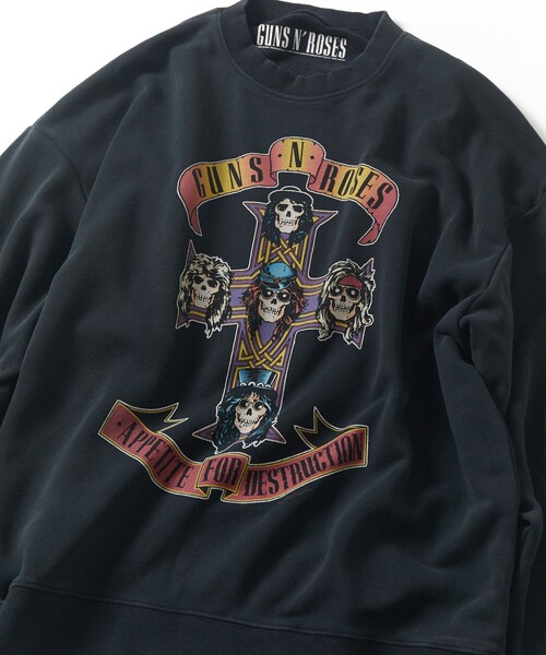 FREAK'S STORE(フリークスストア)の「【EXCLUSIVE】GUNS N ROSES ガンズ アンド ローゼス フロントプリント スウェット(スウェット・メンズ・ブラック/オフホワイト・MEDIUM/X-LARGE/LARGE)」の11枚目の写真