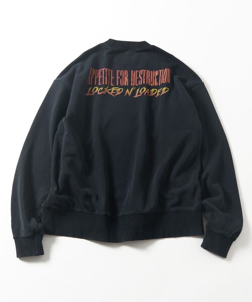 FREAK'S STORE(フリークスストア)の「【EXCLUSIVE】GUNS N ROSES ガンズ アンド ローゼス フロントプリント スウェット(スウェット・メンズ・ブラック/オフホワイト・MEDIUM/X-LARGE/LARGE)」の4枚目の写真