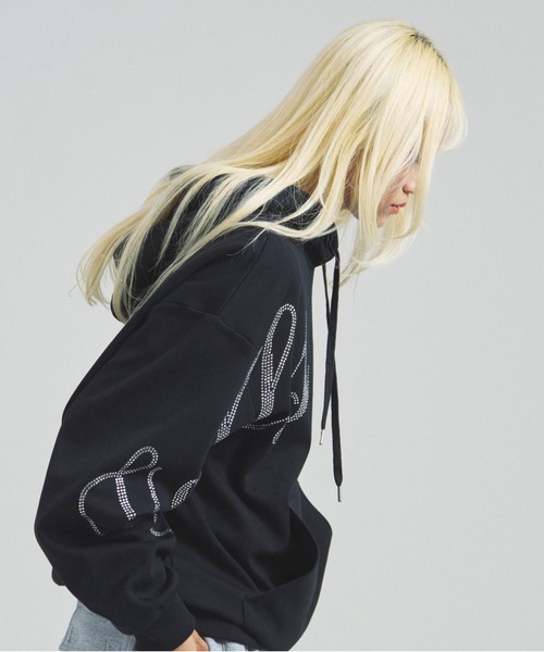 GALLIS ADDICTION（ガリスアディクション）の「GA STONE BIG-LOGO HOODIE（パーカー・メンズ・グレー/ブラック・M/L）」の4枚目の写真