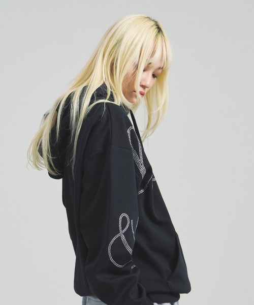 GALLIS ADDICTION（ガリスアディクション）の「GA STONE BIG-LOGO HOODIE（パーカー・メンズ・グレー/ブラック・M/L）」の5枚目の写真