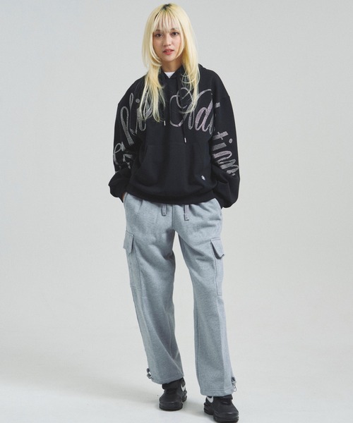 GALLIS ADDICTION（ガリスアディクション）の「GA STONE BIG-LOGO HOODIE（パーカー・メンズ・グレー/ブラック・M/L）」の11枚目の写真