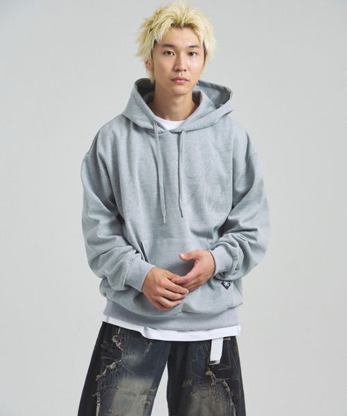 GALLIS ADDICTION（ガリスアディクション）の「GA STONE BIG-LOGO HOODIE（パーカー・メンズ・グレー/ブラック・M/L）」の20枚目の写真