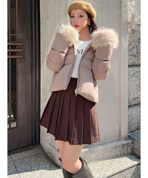 RESEXXY（リゼクシー）の「ケーブルクロップドニットトップス（ニット/セーター・レディース・グレー/ホワイト/ピンク・FREE）」の10枚目の写真