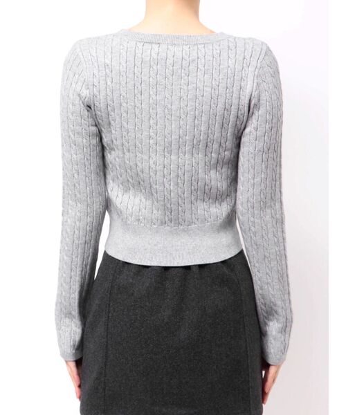 RESEXXY（リゼクシー）の「ケーブルクロップドニットトップス（ニット/セーター・レディース・グレー/ホワイト/ピンク・FREE）」の19枚目の写真