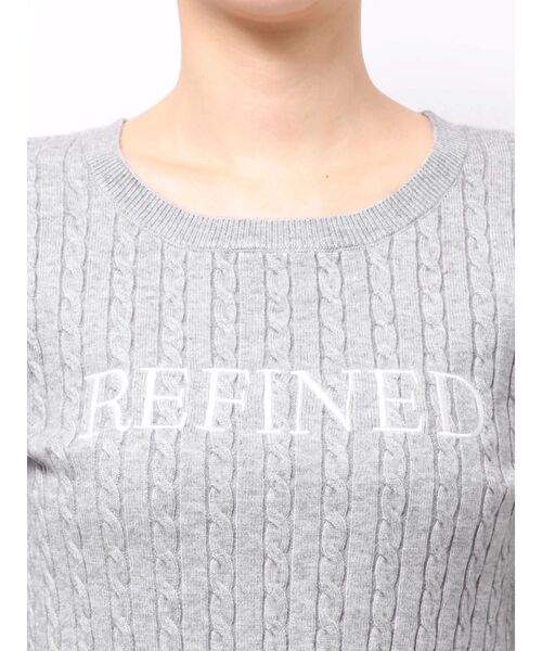 RESEXXY（リゼクシー）の「ケーブルクロップドニットトップス（ニット/セーター・レディース・グレー/ホワイト/ピンク・FREE）」の20枚目の写真