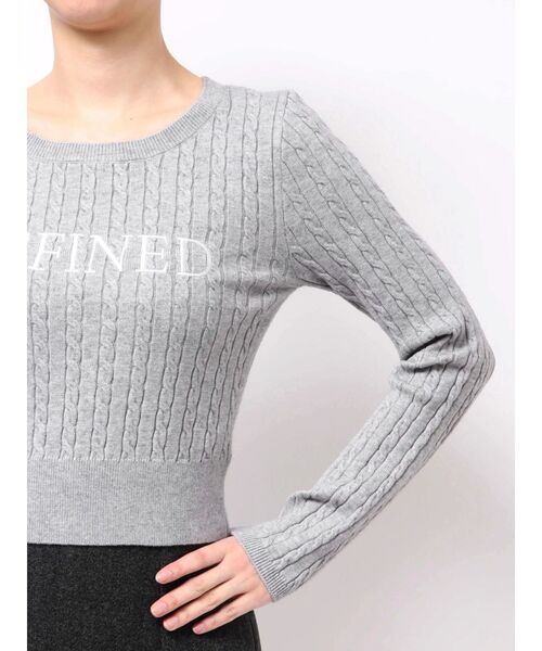RESEXXY（リゼクシー）の「ケーブルクロップドニットトップス（ニット/セーター・レディース・グレー/ホワイト/ピンク・FREE）」の21枚目の写真