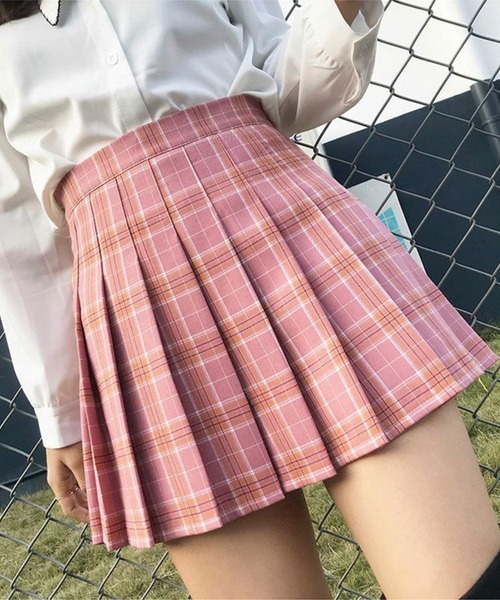 SPIGA（スピーガ）の「ﾁｪｯｸ柄ﾌﾟﾘｰﾂﾐﾆｽｶｰﾄ（スカート・レディース・ライトグレー/ダークグレー/ブルー/ネイビー/ピンク/レッド・SMALL/MEDIUM/LARGE/X-LARGE）」の5枚目の写真