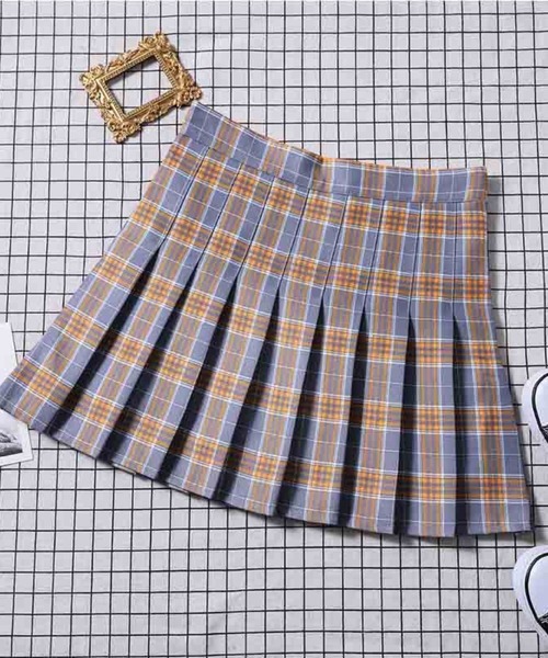 SPIGA（スピーガ）の「ﾁｪｯｸ柄ﾌﾟﾘｰﾂﾐﾆｽｶｰﾄ（スカート・レディース・ライトグレー/ダークグレー/ブルー/ネイビー/ピンク/レッド・SMALL/MEDIUM/LARGE/X-LARGE）」の2枚目の写真