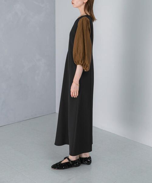 URBAN RESEARCH ROSSO WOMEN（アーバンリサーチ　ロッソ）の「ドッキングスリーブVネックワンピース（ワンピース・レディース・ブラック/カーキ・FREE）」の18枚目の写真