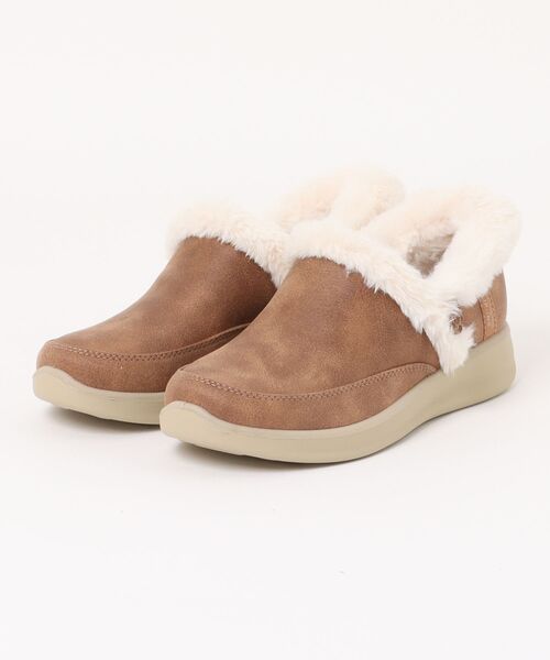 SKECHERS(スケッチャーズ)の「SKECHERS スケッチャーズ SLIP-INS スリップインズ COZY ESCAPE【撥水/暖か裏起毛/軽量】レディースシューズ(コージーエスケープ) 168114(スニーカー・レディース・ブラック×ブラック/ブラウン・23.0cm/23.5cm/24.0cm/24.5cm/25.0cm)」の2枚目の写真