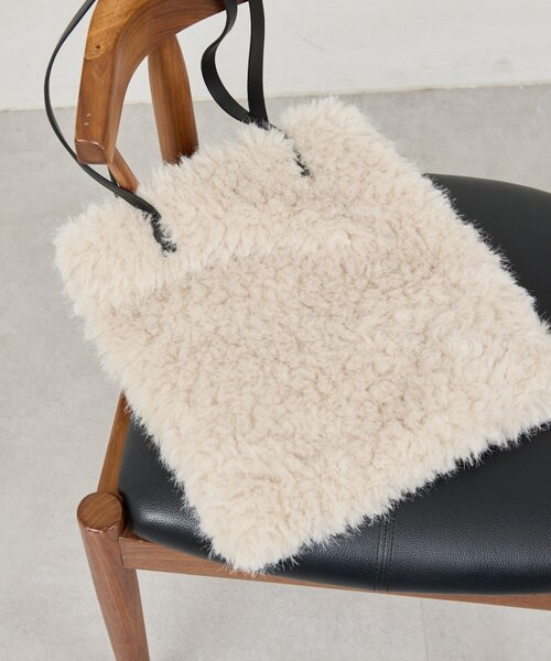 GALLARDAGALANTE(ガリャルダガランテ)の「【2.718】フェイクカシミヤトート(トートバッグ・レディース・オフホワイト/レモンイエロー・FREE)」の2枚目の写真